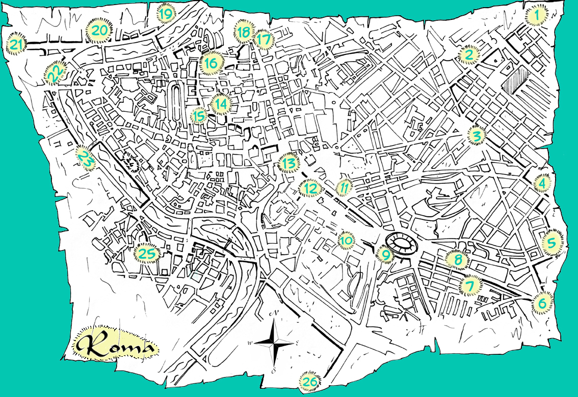 mappa di roma